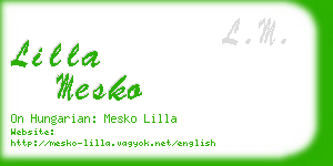 lilla mesko business card